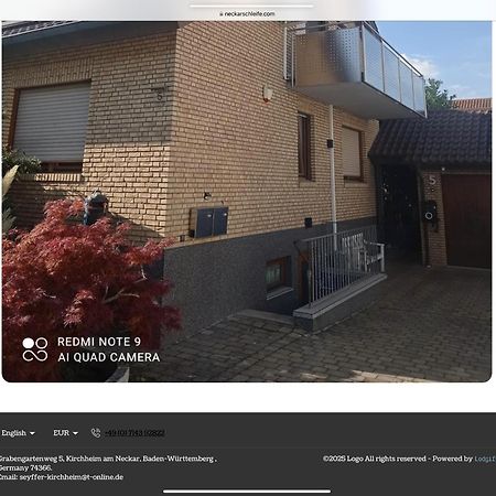 Moderne Ferienwohnung Neckarschleife Mit Klimaanlage Kirchheim am Neckar Extérieur photo